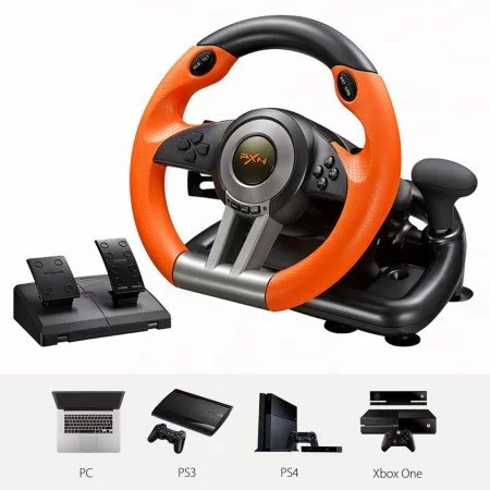 خرید فرمان بازی - PXN V3ii Racing Wheel - Black/Orange