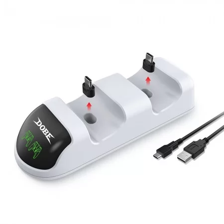 خرید باتری و شارژر - DOBE PS5 DUALSENSE CHARGING DOCK TP5-0506 - White