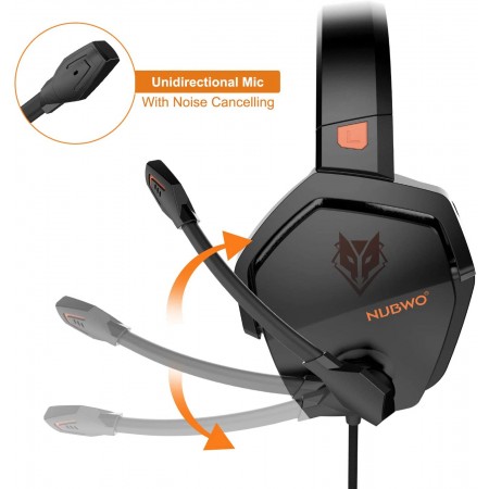Nubwo N16 Gaming Headset - Black/Orange