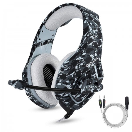 Onikuma K1B Gaming Headset - Gray Camouflage