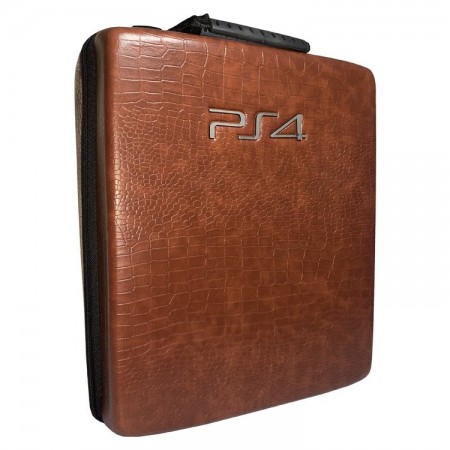 PlayStation Pro/Slim Hard Case - Brown Leather