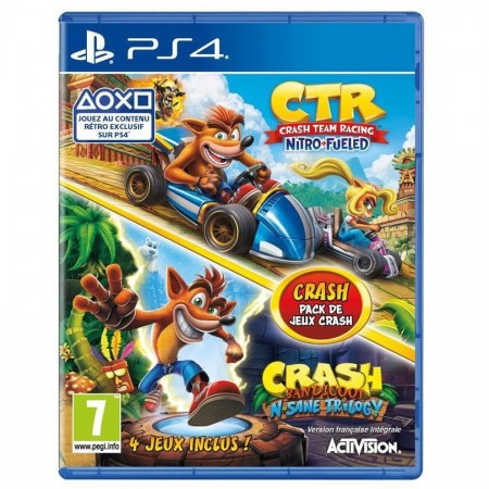 Crash Team Racing Nitro-Fueled + Crash Trilogy Game Bundle - PS4