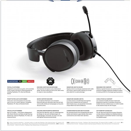 خرید هدست گیمینگ - SteelSeries Arctis 3 Console Gaming Headset - Black