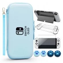 VGBUS 7-in-1 Accessory Case for Nintendo Switch OLED - Dutch Blue