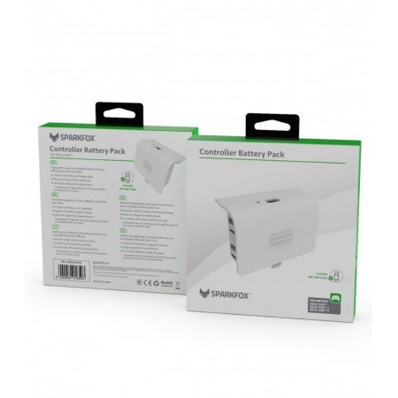 SparkFox Xbox One Controller Battery pack - White